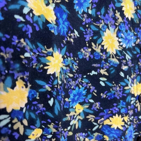 Vintage 90s Floral Print Collared Short Sleeve Romper Jumpsuit Playsuit - Picture 8 of 10